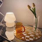 Swirled Glass Mushroom Lamp, USB-Powered Dimmable Table Light - product view 9