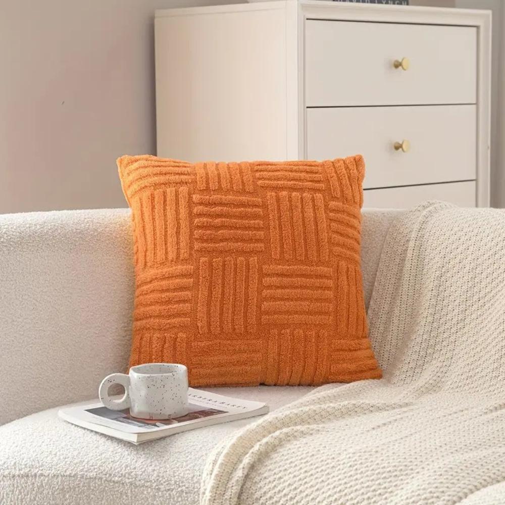 Textured Faux Fur Cushion Cover with Velvet Reverse – image 11