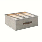 Fabric Compartment Storage Organiser with Pull Handle – image 1