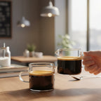 Espresso Cups Glass Double Spout Measuring Cup 4oz Coffee Pitcher