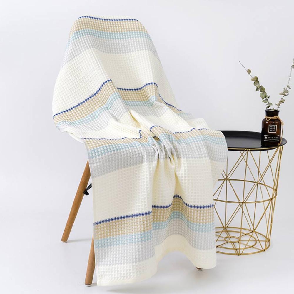 Colour Block Striped Cotton Bath Towel – image 3