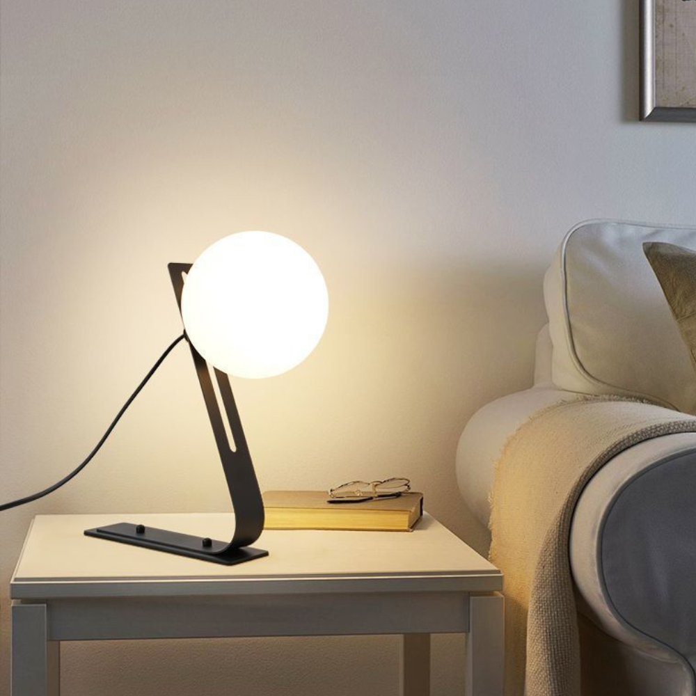 Adjustable Glass Globe Table Lamp, UK Plug - view 9