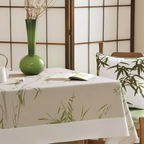 Bamboo Leaf Print Polyester Tablecloth – image 6