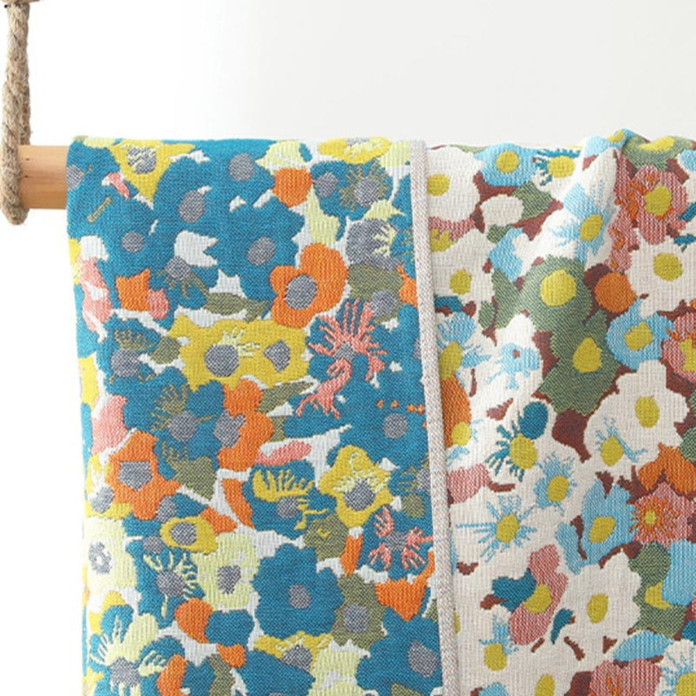 Reversible Patterned Bath Towel, Colourful Everyday Design - product view 6