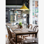 Matte Cone Pendant Light with Brass Fitting - view 7
