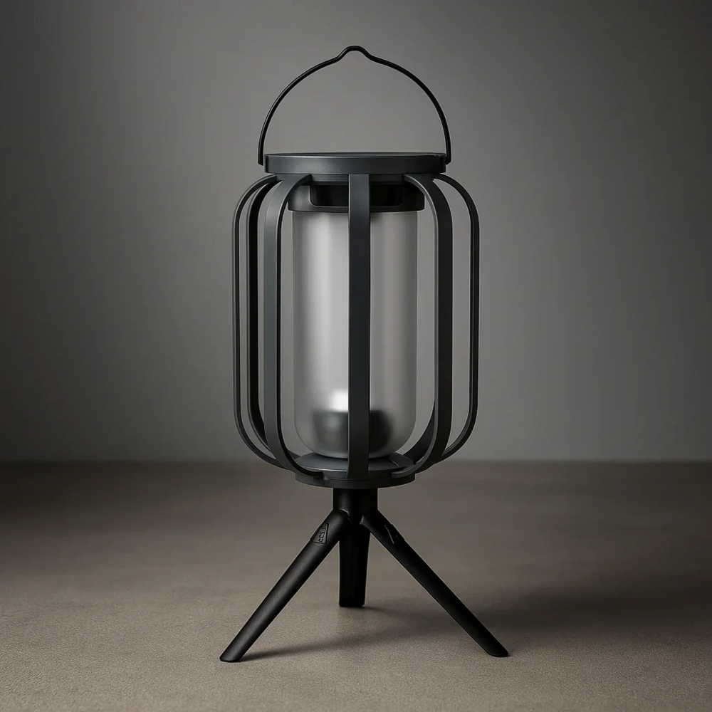 Solar Tripod Lantern for Patio and Outdoor Lighting - view 3