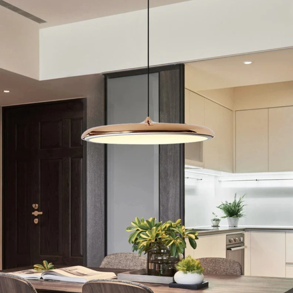 Metal Saucer Pendant Light, Minimalist Nordic Design - view 3