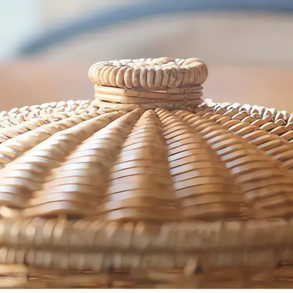 Woven Rattan Storage Basket with Domed Lid – image 3