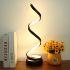 Spiral LED Table Lamp with Dimmable USB Lighting - view 4