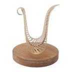 Gold Leaf Napkin Holder with Wooden Base – image 2