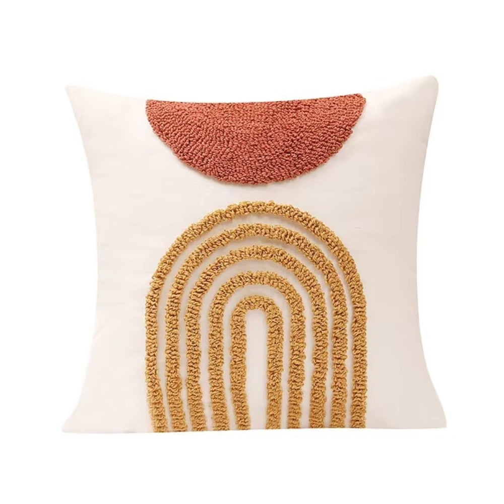 Geometric Embroidered Cotton Cushion Cover – image 5