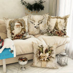 Vintage Christmas Velvet Cushion Cover – image 1