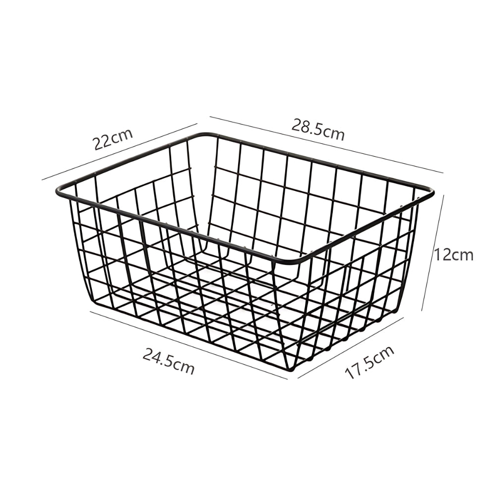 Iron Wire Storage Basket with Carry Handles – image 8