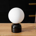Marble Base Glass Globe Table Lamp, UK Plug - view 17