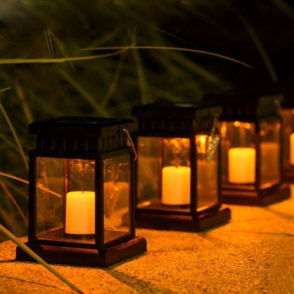 Solar Garden Lantern with Candle or Fairy Light Design - view 11