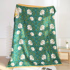 Green Botanical Cotton Gauze Blanket – image 6