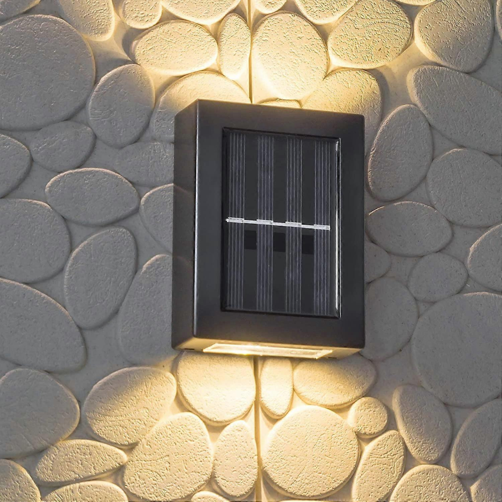 Solar Dual-Beam LED Wall Light for Gardens and Fences - view 7