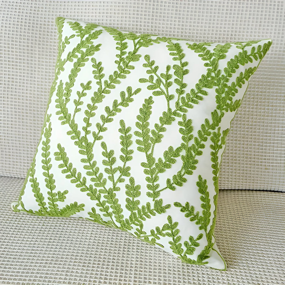 Green Botanical Leaf Cushion Cover – image 15
