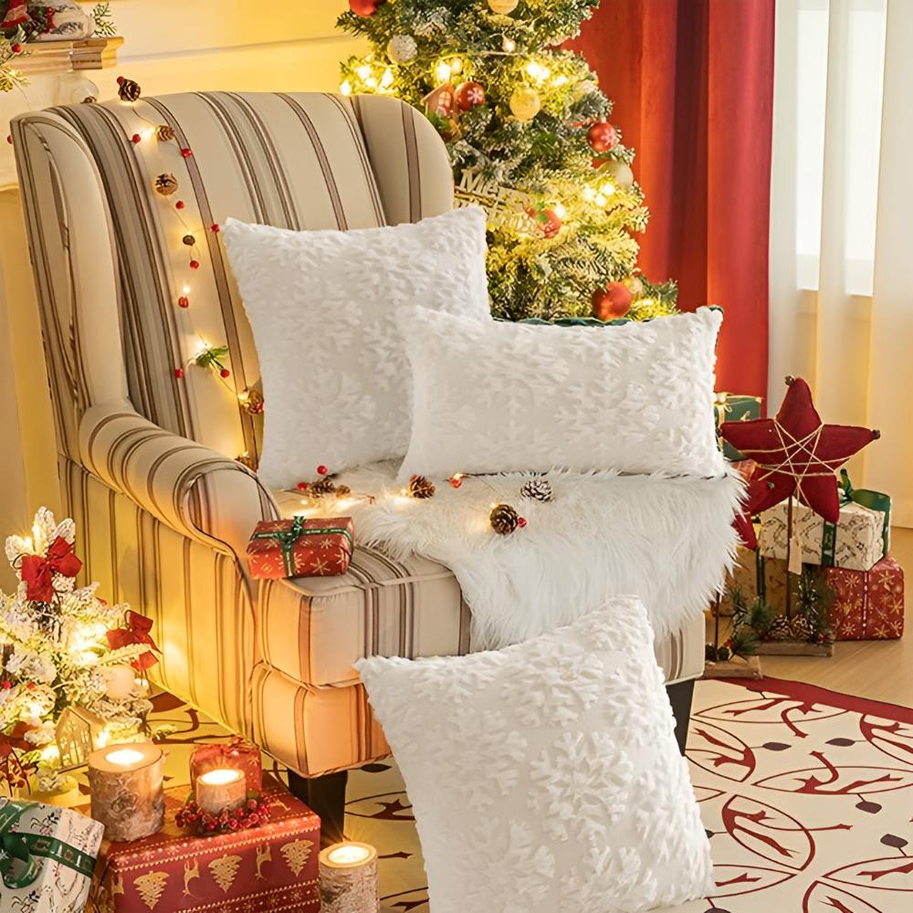 Textured Snowflake Cushion Cover – image 6