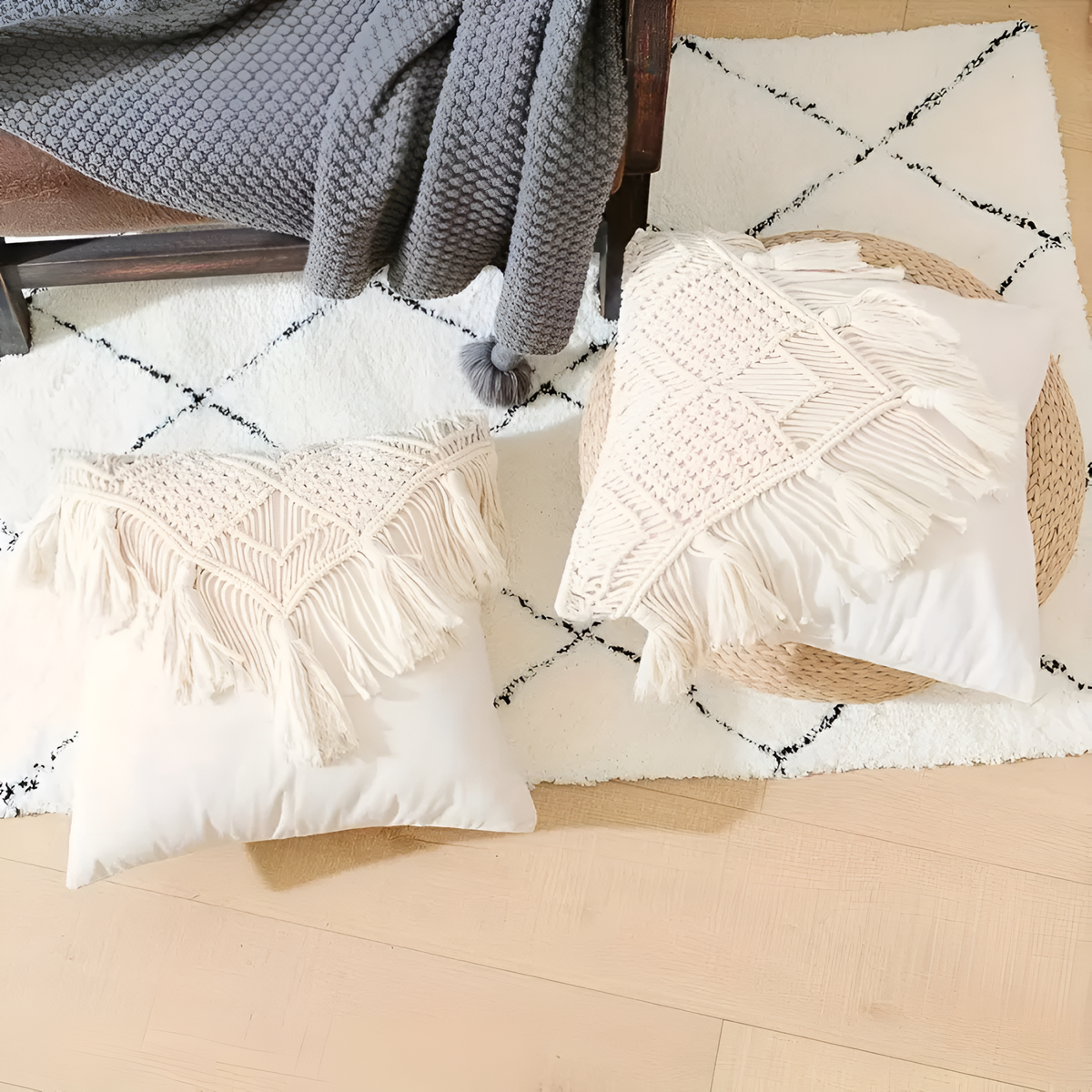 Macramé Tassel Cushion Cover – image 5