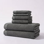 Cotton Bathroom Towel Set – 6 Pieces – image 6