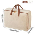 Linen Zip-Up Household Storage Bag – image 4