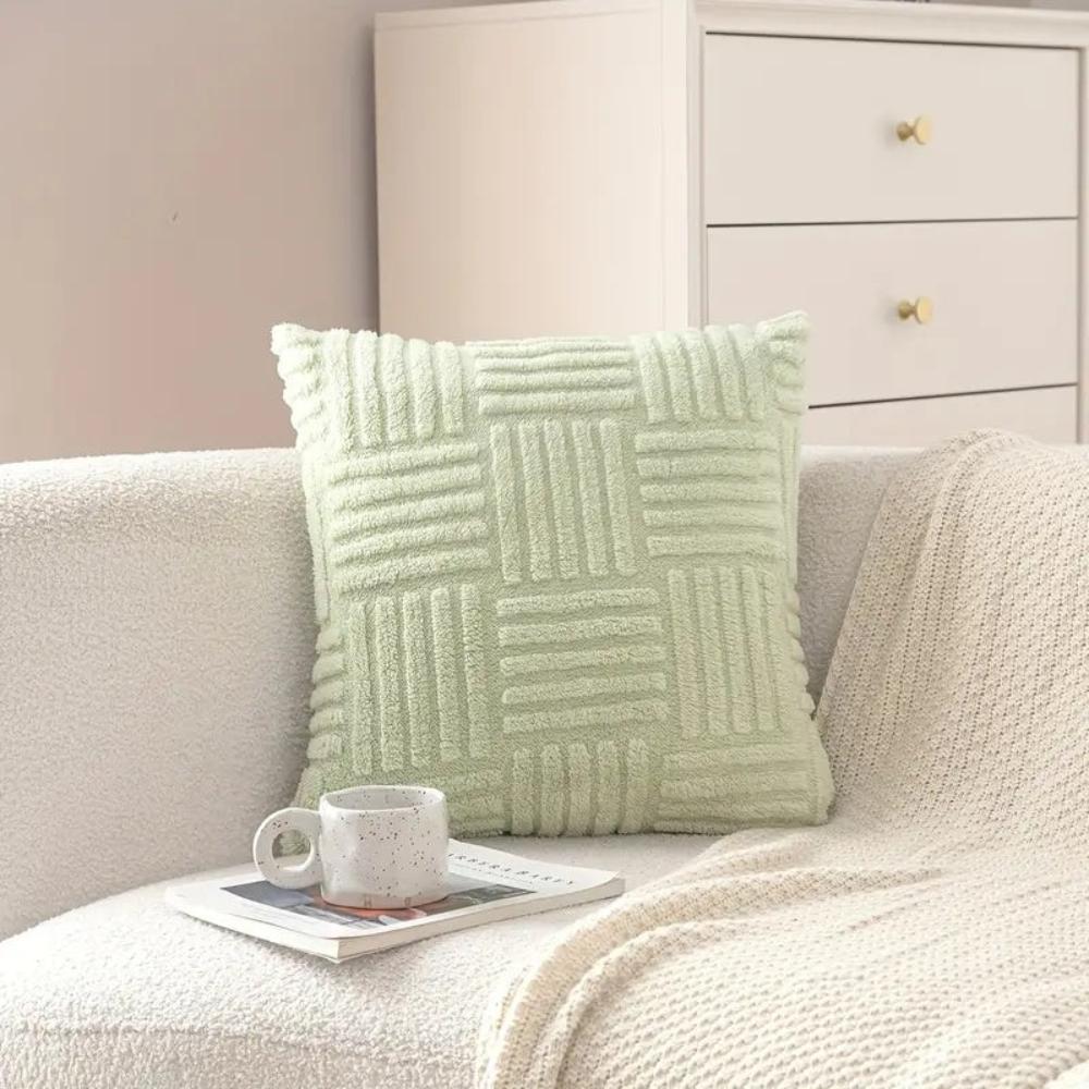 Textured Faux Fur Cushion Cover with Velvet Reverse – image 13
