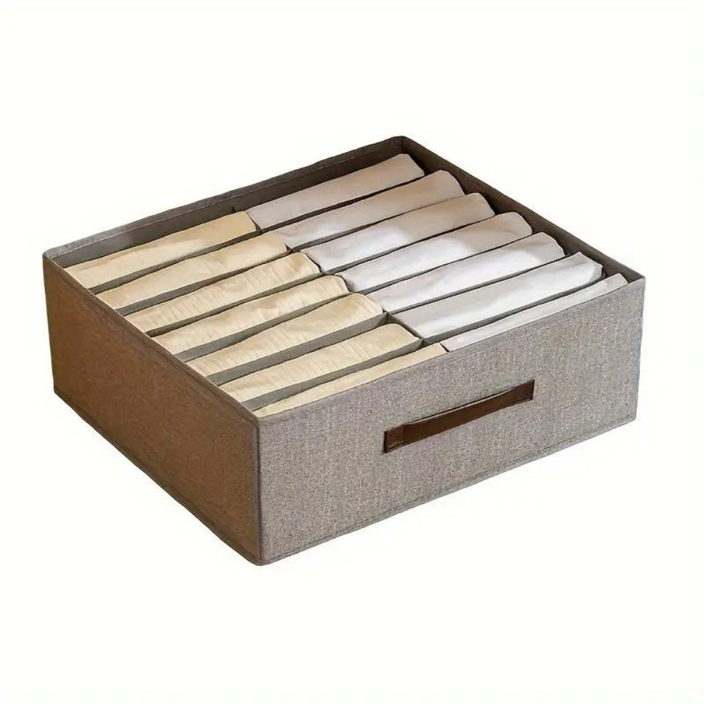 Fabric Compartment Storage Organiser with Pull Handle – image 2
