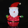 Battery-Powered Collapsible LED Santa with Timer, 70 cm