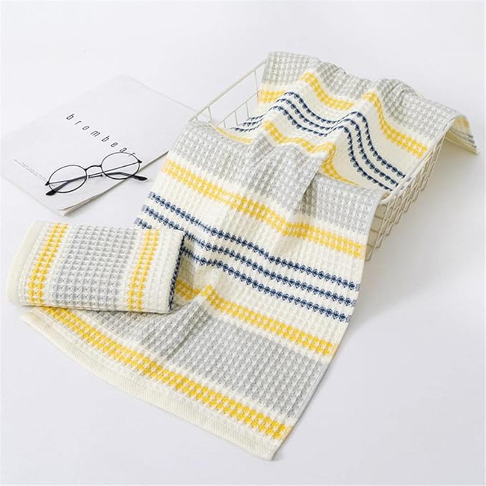 Colour Block Striped Cotton Bath Towel – image 2