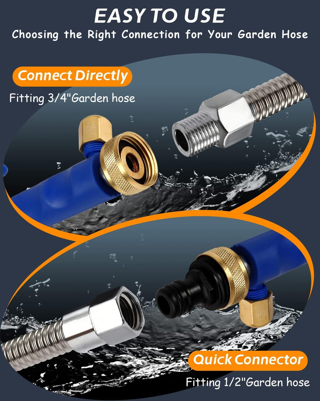 Garden Hose Spray Wand with Fan and Jet Nozzles — product view 3