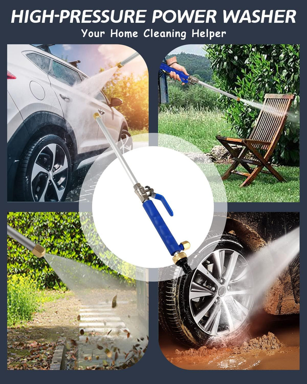 Garden Hose Spray Wand with Fan and Jet Nozzles — product view 7