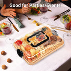 Bamboo Six Compartment Serving Tray with Lid – product image 7