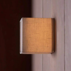 Fabric Cube LED Wall Sconce, White Japandi Design - view 12