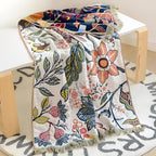 Reversible Floral Cotton Bath Towel – image 1
