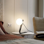 Adjustable Glass Globe Table Lamp, UK Plug - view 8