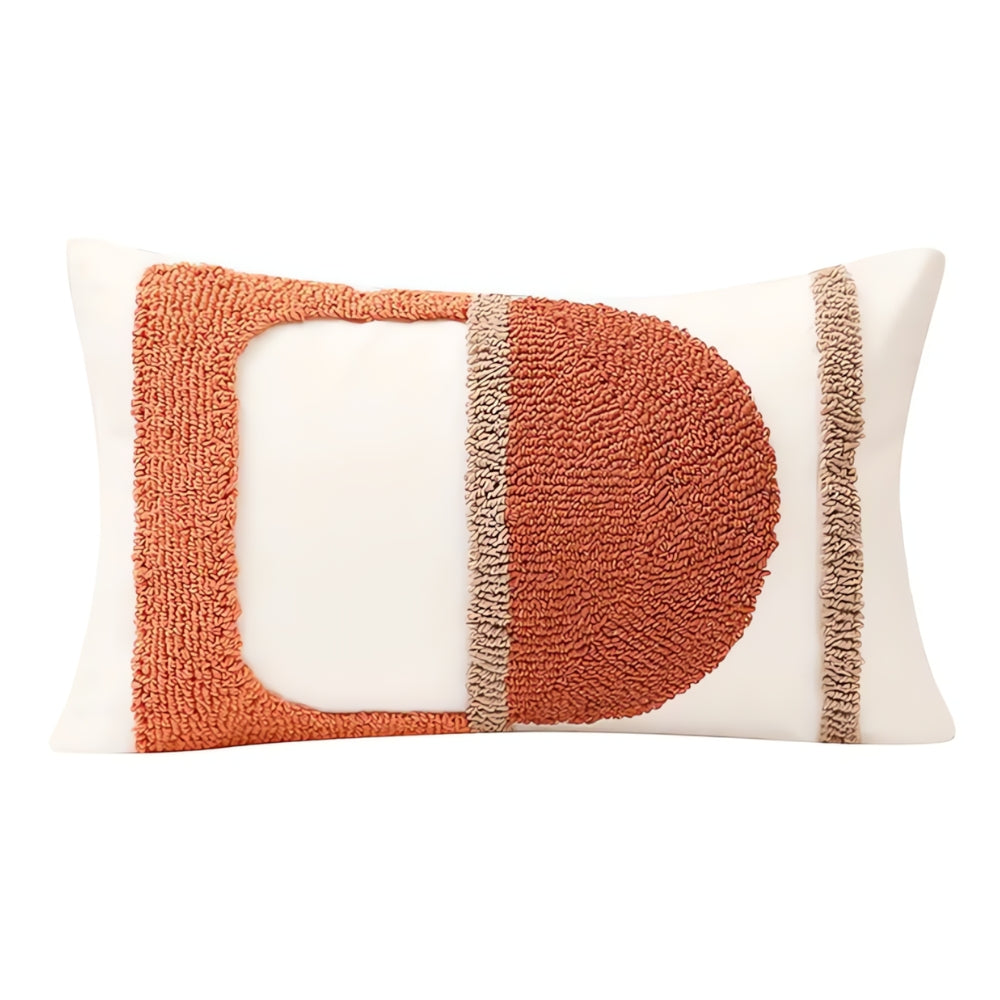 Geometric Embroidered Cotton Cushion Cover – image 6