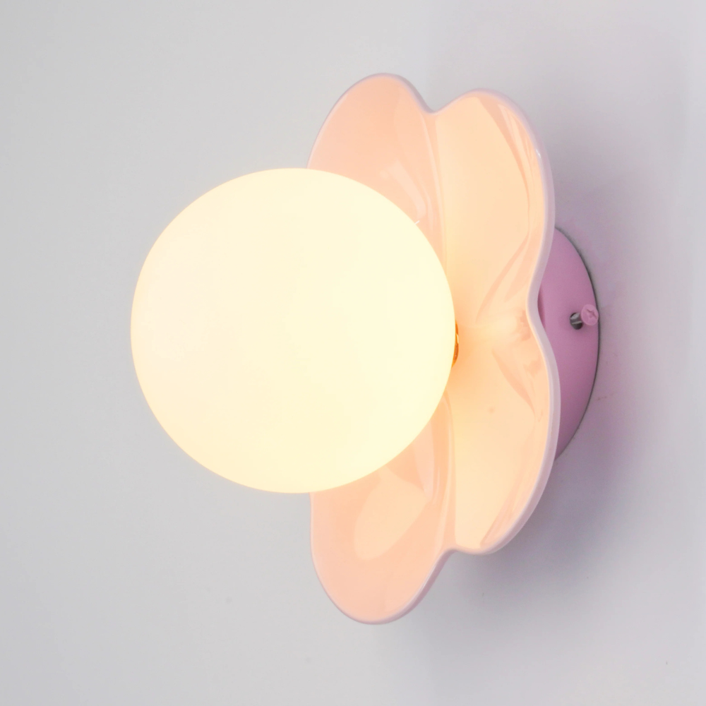 Flower Petal Wall Sconce, Danish Pastel Design - view 11