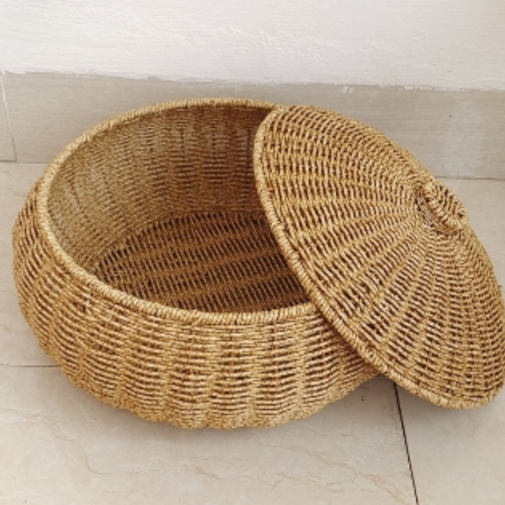 Woven Rattan Storage Basket with Domed Lid – image 4