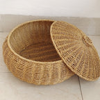 Woven Rattan Storage Basket with Domed Lid – image 4