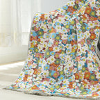 Reversible Patterned Bath Towel, Colourful Everyday Design - product view 4