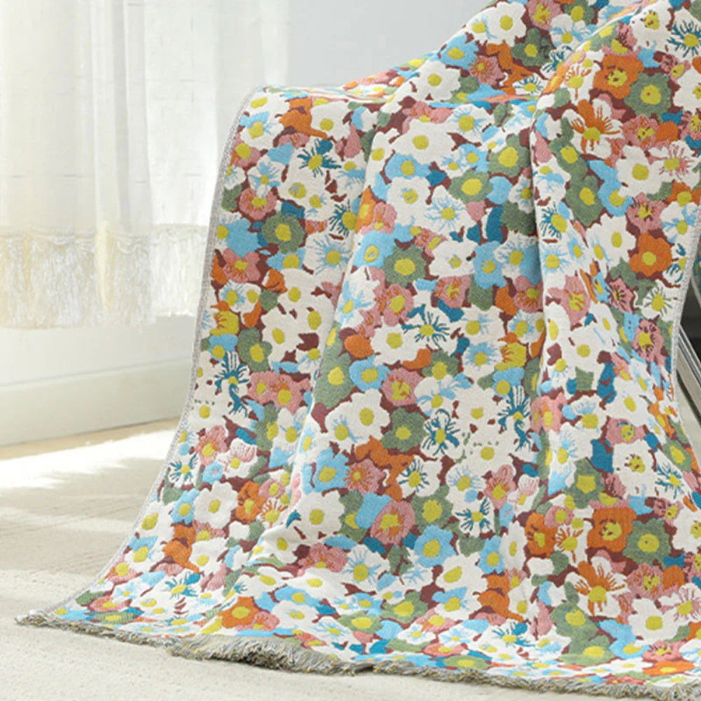 Reversible Patterned Bath Towel, Colourful Everyday Design - product view 4