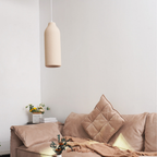 Textured Stone-Effect Pendant Light, Japandi Design - view 12