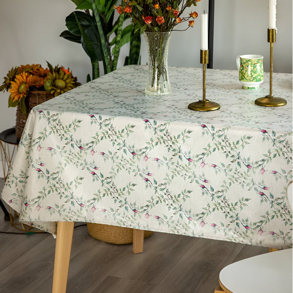 Floral Tablecloth, Soft Microfibre Dining Table Cover - product view 2