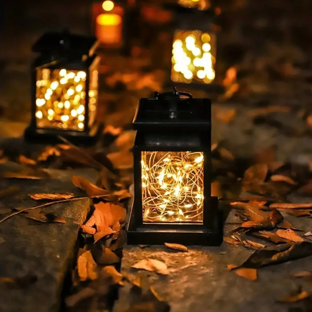 Solar Garden Lantern with Candle or Fairy Light Design - view 10