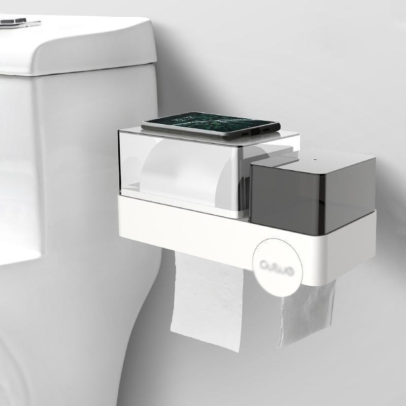 Covered Tissue Dispenser with Storage Shelf – product image 1