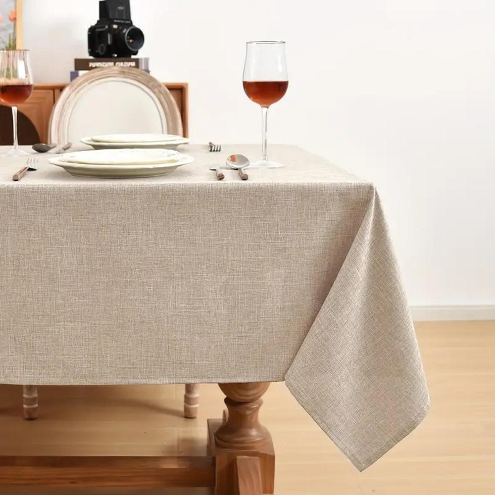 Plain Cotton Linen Dining Tablecloth – image 5