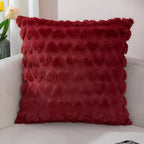 Plush Heart Pattern Cushion Cover – image 7