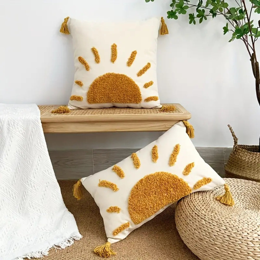 Tufted Sun Tassel Cushion Cover – image 2