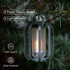 Solar Tripod Lantern for Patio and Outdoor Lighting - view 2